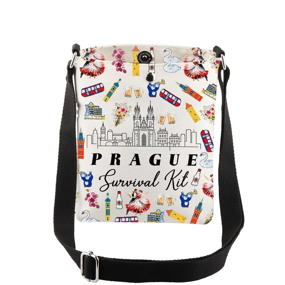 Souvenirs Gifts Skyline Crossbody Bag Survival Bag Czech Republic Travel V ;)
